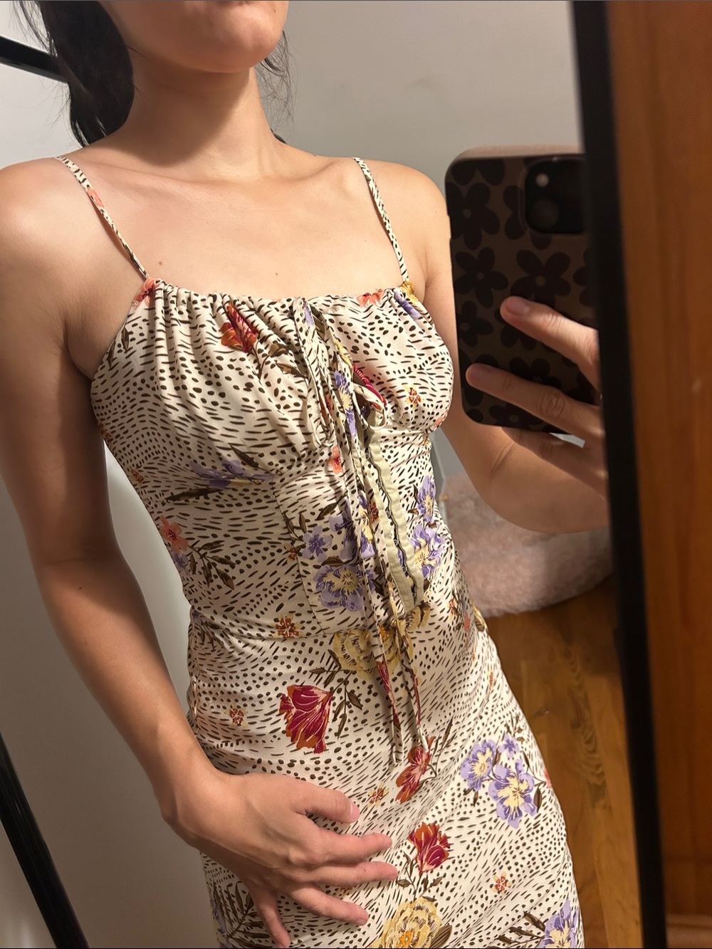 Floral Spaghetti-Strap Maxi Dress